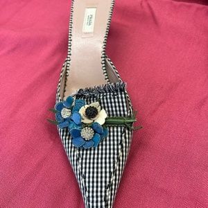 Prada Kitten Heel Slides